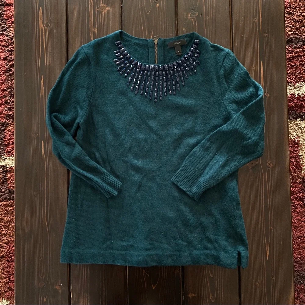J. Crew Jeweled Starburst Sweater